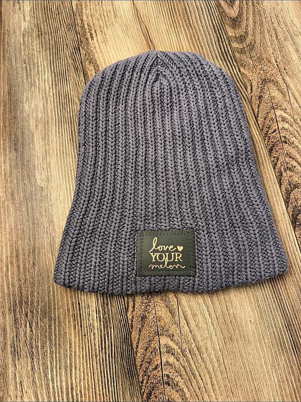 Love Your Melon Classics Cuffed Beanie Gray/Purple